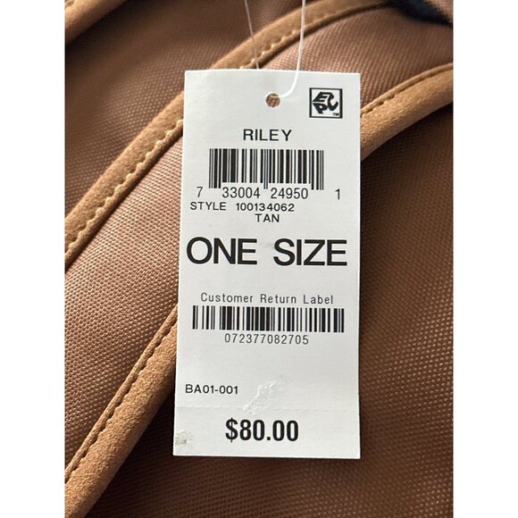 Sun + Stone Riley Mens Canvas Colorblocked Backpack, Tan, NWT - Picture 4 of 4